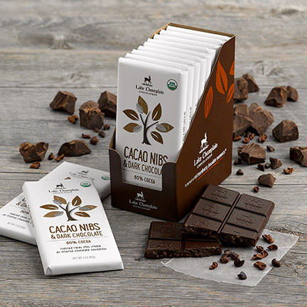 Vegan Cacao Nibs Dark Chocolate Bar