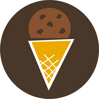 chocolate ice cream cone icon