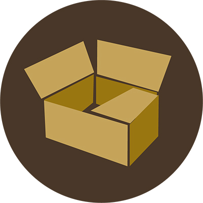 brown shipping box icon